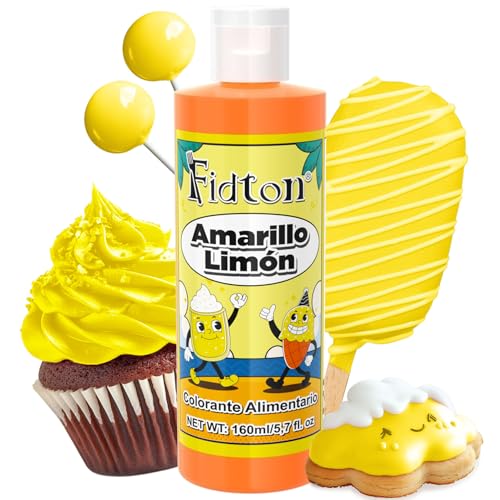 Corante alimentar 160 ml - grande capacidade corantes alimentares substituição altamente concentrada para decoração de bolos, cor alimentar para Fondant cores - amarelo limão