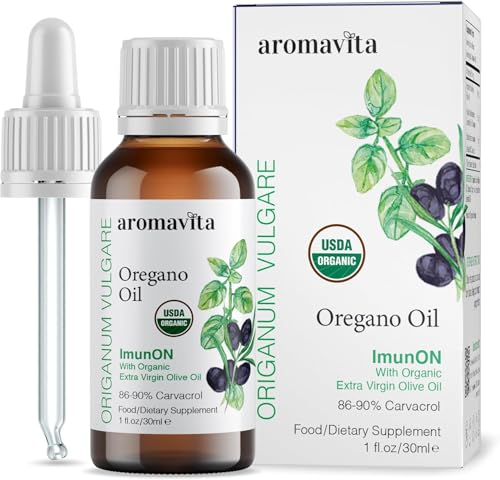 ImunON Óleo de orgão orgânico, óleo essencial com 86-90% carvacrol e azeite para suporte imunitário e digestivo, suplemento à base de plantas, vegano, sem OGM, sem glúten - 30 ml