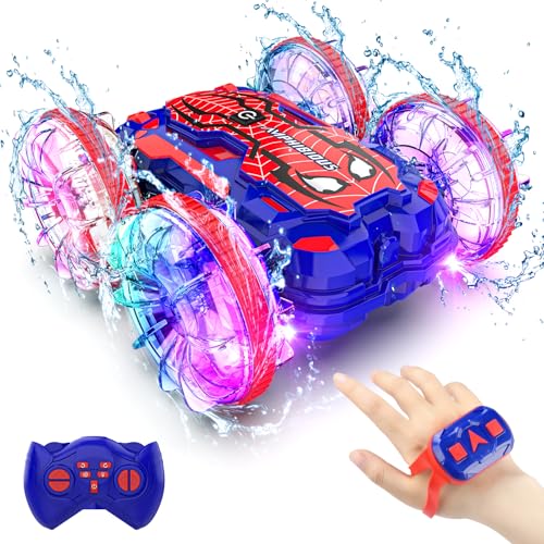 Anfíbio Spider Anfíbio com a mão, Acrobático barco RC carro rádio controlo todo o terreno brinquedo criança 6 7 8 9 10-12 anos carro criança jogo exterior jardim presente aniversário