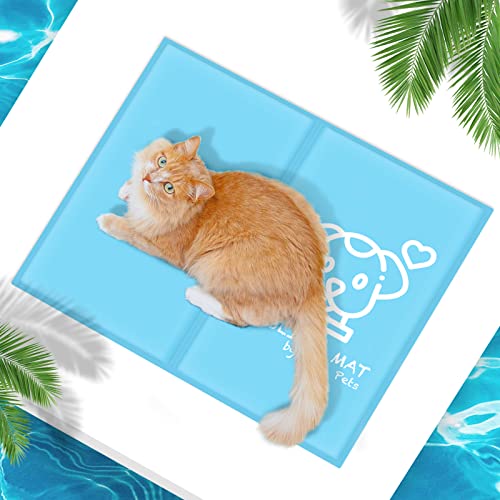 Manta fria para cães e gato manta refrescante automático refrigerante não tóxico cama refrescante cão verão 0,4 mm 300D Oxford tapete ideal para animais de estimação pequenos, S 50 x 40 cm