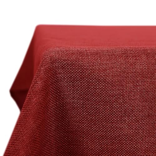 Deconovo Toalha de mesa retangular para sala de jantar, cozinha ou salão. Efeito linho.