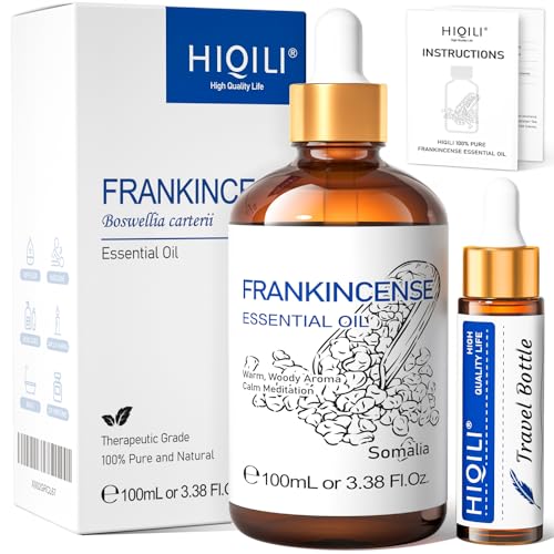 HIQILI 100 ml óleo essencial de incenso, para massagem, alívio da dor, 100 % puro e natural