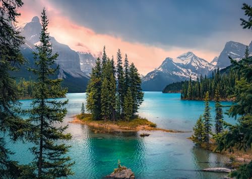 Ravensburger - Puzzle 1000 peças Canadá lago Maligne | puzzle para adultos 70 x 50 cm | puzzle 1000 peças | quebra-cabeças | exclusivo