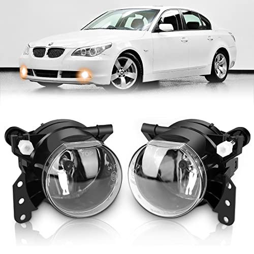 AutoBeeDen Luzes de nevoeiro compatíveis com BMW (E90 E91 E46 E60 E61 E63 E64 E83) série 3 5 6 X3, 01/2003-12/2012, HB4, 1 par (claro)