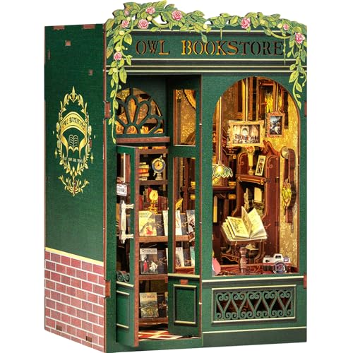 Cutefun Book Nook Kit de casa em miniatura para montar você mesmo, puzzles 3D de maquetes de casas de bonecas para adultos, pequenos presentes artesanais para mulheres amantes dos livros