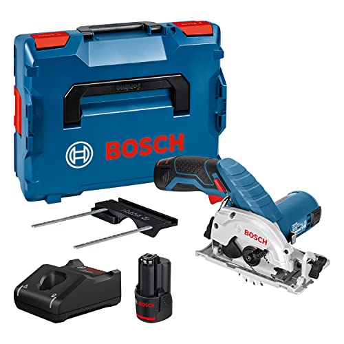 Bosch Professional GKS 12V-26 - Serra circular a bateria (2 pilhas x 3.0 Ah, 12 V, Ø disco 85 mm, em L-BOXX)