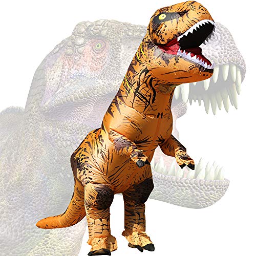 JASHKE T-Rex Fantasia insuflável de dinossauro para Halloween e festas de cosplay para adultos