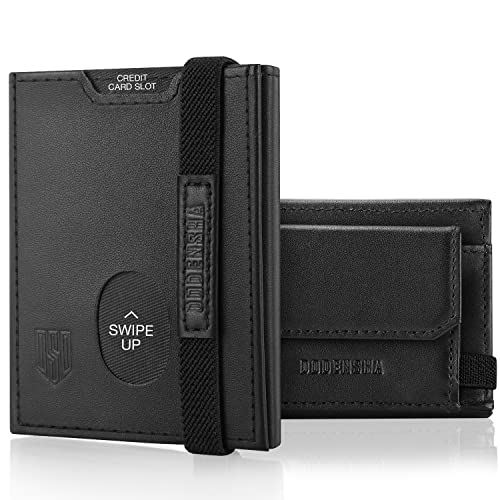 DODENSHA DDSEU-QB002-TRIFOLD Wallet, Ranhura para cartão Black-6, Moderno