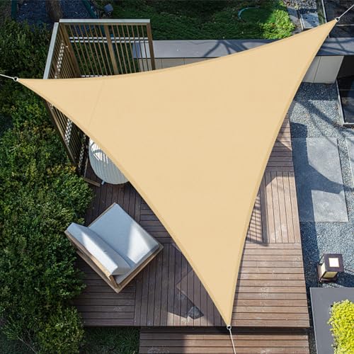 SUNNY GUARD Toldo em forma de vela triangular, impermeável e à prova de vento, proteção UV para pátios, exteriores e jardim