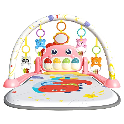 eners Baby Gym - Tapete de atividades musicais para bebé e jogos, design de piano para crianças, cor azul