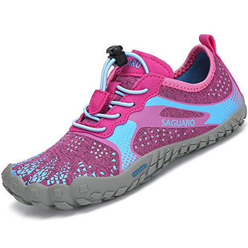SAGUARO Sapatilhas de desporto para crianças, calçado escalçado, para meninas, respiráveis, minimalistas, 24-36 UE