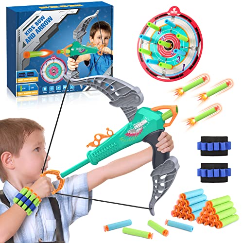 Wootoyz Brinquedos crianças 3 4 5 6 7 8 anos, arco e flechas para crianças presente menino 3-8 anos brinquedos para crianças de 3 a 8 anos presentes para crianças de 3 a 8 anos brinquedos para