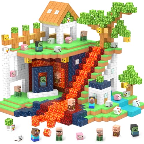 Blocos de construção magnéticos, 150 peças, brinquedos sensoriais magnéticos, presentes de aniversário e Natal, brinquedos criativos para meninos e meninas de 3, 4, 5, 6, 7 e 8 anos