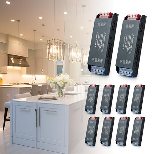 Transformador 220 V a 24 V 100 W 4,16 A LED Driver, BRIMETI fonte de alimentação ultra fina 220 V a 24 V DC Driver de baixa tensão controlador LED tensão constante (10 peças)