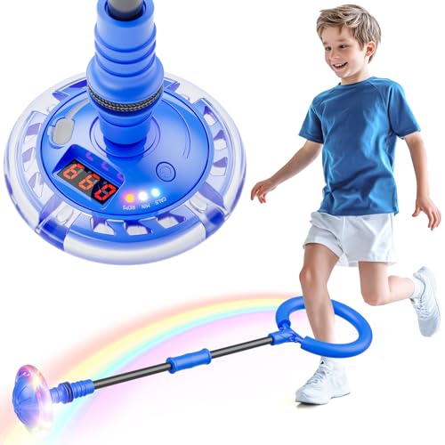 Bola de salto de tornozelo brinquedo criança 6 7 8 9 10 11 anos recarregável luminoso presentes crianças jogos bola saltadora para crianças com contagem de voltas contagem de calorias contagem de