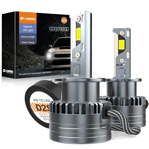 D-Lumina Lâmpadas LED D2S, 120 W 20000LM 6500K, cor branca extremamente brilhante para faróis de carro, antierror Canbus, substitui as lâmpadas Xenon HID OEM Plug and Play, 2 peças