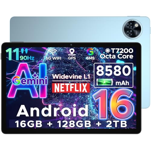 DOOGEE U11 Android 16 Tablet de 11 polegadas, 16 GB RAM+128 GB ROM/2TB TF tablet para crianças, bateria 8580 mAh, HD 90Hz, 13 MP/WiFi 5G/Face ID/Widevine L1/GMS/GPS/GPS/GPSGPS/GPS/GPS/GPS/GPS. Tamanho