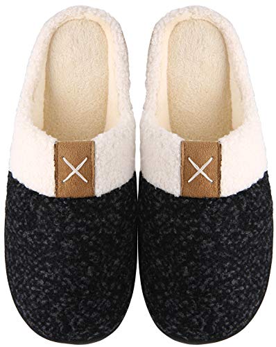 Mishansha Zapatillas de Estar por Casa Invierno Cálidas Suave con Espuma de Memoria, Unisex-Adulto