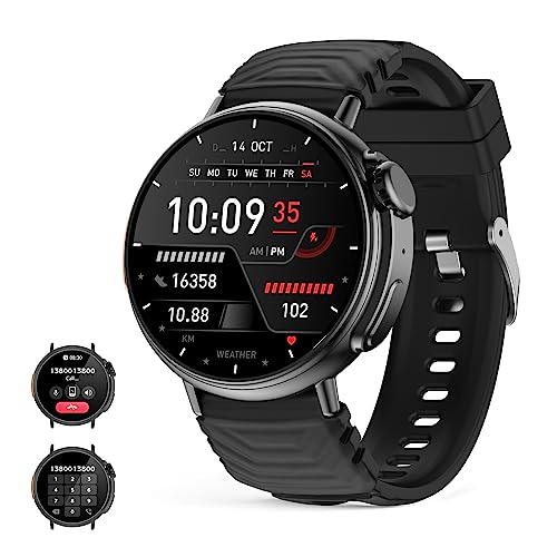Relógio inteligente ultra homem mulher com chamadas e WhatsaApp (receber/fazer chamada), 1,52" redondo ecrã HD fitness tracker com monitor sonho, smartwatch com 120 modos de desporto para Android iOS
