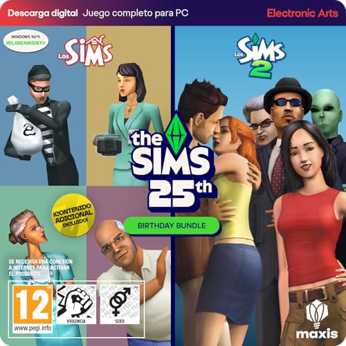 Los Sims Colección 25.o Aniversario PCWin | Codigo de descarga inmediato EA App - Origin | Videojuegos | Castellano