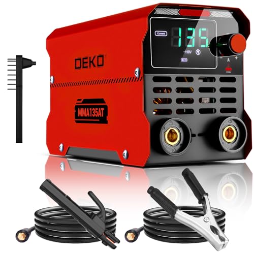 Mini soldador Inverter Stick/Lift TIG: Kit de soldadura ARC portátil DEKOPRO de 135 Amp a 220 V MMA, com ecrã LCD digital IGBT, início rápido, força de arco, anti-envelhecimento