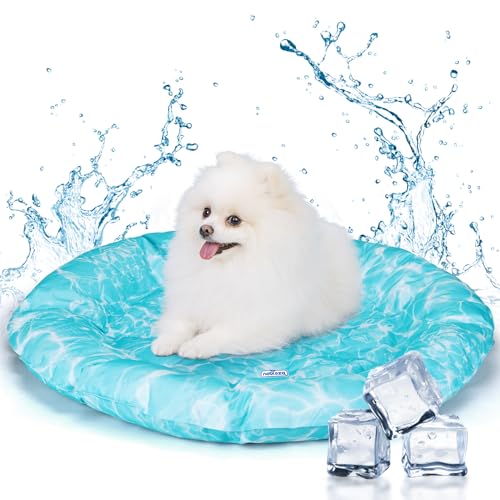 Nobleza Tapete refrescante para cães, cama cão frio, manta refrescante para animais de estimação pequenos e médios, gatos no verão, auto-refrigerante, não tóxico, orgânico, S, 62 cm