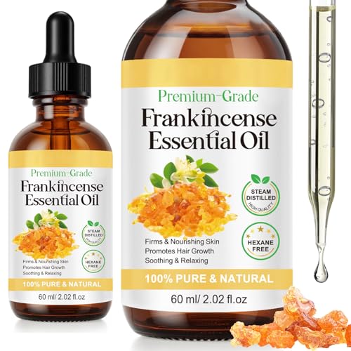 Óleo essencial de incenso puro de 60 ml, óleo francês para facial, cabelo, pele, difusor de aromaterapia, massagem, cuidados com a pele