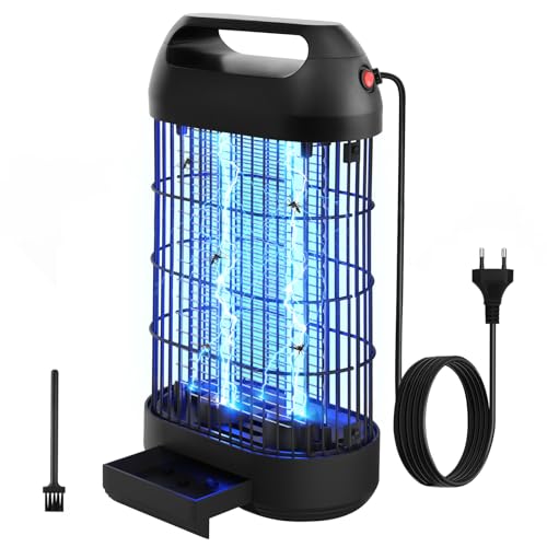ROVLAK Candeeiro anti-mosquitos elétrico 18 W UV luz repelente mosquitos com rede elétrica de duplo mosquitos armadilha LED mata moscas aparelhos contra mosquitos candeeiro para interior, exterior