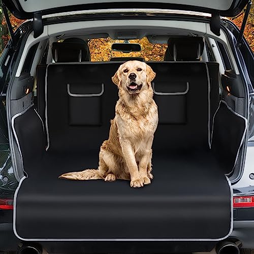 Toozey, Capa de proteção para porta-bagagens de cão para carro universal, 2 bolsos grandes, impermeável e antiderrapante, 185 x 105 cm, com oferta de taça para água e-book sobre como treinar o seu cão