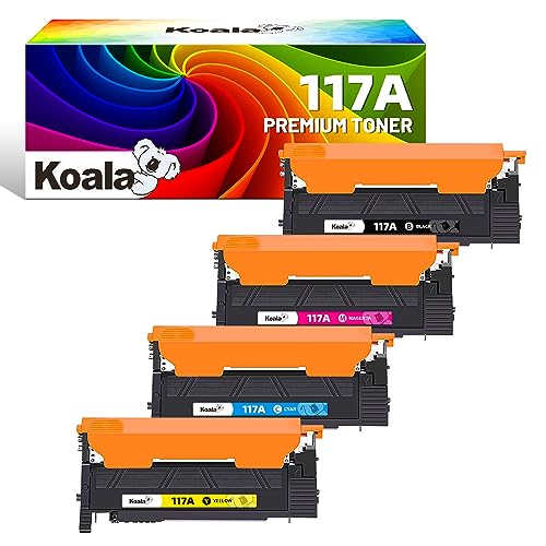 Koala Substituição de cartucho de toner compatível para HP 117A Toner Set W2070A W2071A W2072A W2073A para cor laser MFP 179fwg 178nwg 150nw 179fnw 178nw 150a impressoras , preto ciano Magenta amarela