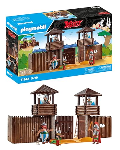 PLAYMOBIL Asterix 71542 Campo romano, emocionante conquista do acampamento pelos gaules, incluindo poção mágica para aumentar a força, brinquedos detalhados para crianças a partir de 5 anos