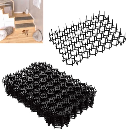 LiJuanWang Repelente de gatos, 6 peças tapete para gatos, 20 x 15 cm espetos anti gatos tapete repelente para gatos malha anti-pombos, para jardim, cerca