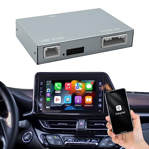 CARabc Adaptador sem fios Carplay Android Auto para Toyota com Entune2.0 2014-2019, para Tundra/Highlander/RAV4/Tacoma/Camry/Corolla/Avalon/Prius/CH-R/Sienna