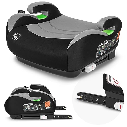 LIONELO LUUK FIX i-Size Assento elevatório com ISOFIX para crianças de 22 a 36 kg/ 125-150 cm, grupos 2 e 3, assento e apoio de braços confortáveis, capa removível