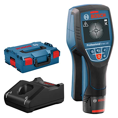 Bosch Professional Sistema de deteção pela parede com 12 V, D-tect 120, 1 bateria de 12 V, carregador, profundidade máxima de 120 mm, em L-BOXX