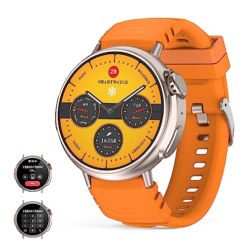 Relógio inteligente ultra homem mulher com chamadas e WhatsaApp (receber/fazer chamada), 1,52" redondo ecrã HD fitness tracker com monitor sonho, smartwatch com 120 modos de desporto para Android iOS