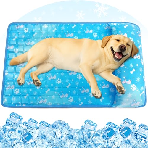 Aisuowa Manta fria para cães e gatos, manta refrescante cão com gel sólido não tóxico, cama fria para gatos, durável, pequenos animais de estimação, médios e grandes