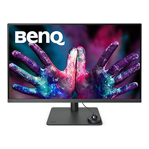 BenQ PD3205U Monitor de design (tecnologia AQCOR, 32 polegadas, 4K UHD, IPS, carregamento USB-C, DP / HDMI, KVM, altura ajustável), compatível com MacBook