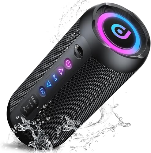 taopodo Altifalante Bluetooth portátil 5,4, 30 W altifalante Bluetooth poderoso, Duplo Graves Speaker, Reprodução 30H, IP7 colunas impermeáveis