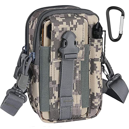 flintronic Bolsa de cintura tática, bolsa de cinto tático militar compacto 1000D nylon para ferramentas pequenas multiuso telemóvel ao ar livre desportos caminhadas e campismo