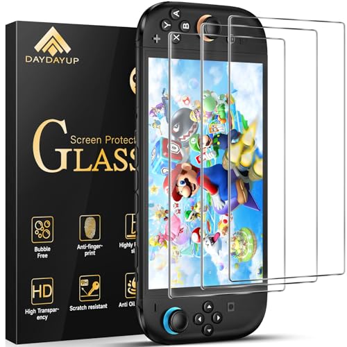 daydayup 3piezas Protector de Pantalla Compatible con Nintendo Switch 2.Cristal Templado Antiarañazos para Switch 2, Película Protectora para Switch 2 [Antiarañazos] [Sin burbujas] [Transparente HD]