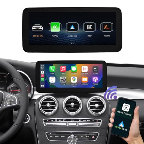 Road Top 10,25 polegadas rádio carro com sem fios Carplay e Android Auto para Mecedes Benz C GLC V Class W205 W447 2015-2018 ano com NTG5.0/5.1/5.2 sistema, recetor estéreo de carro