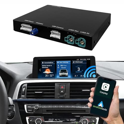 Road Top Carplay sem fios Android automático sem fios para BMW EVO System ID5 ID6, para BMW 1 2 3 4 5 6 7 M3 M4 M5 X1 X2 X3 X4 X5 X6 ano 2017-2020 com sistema EVO
