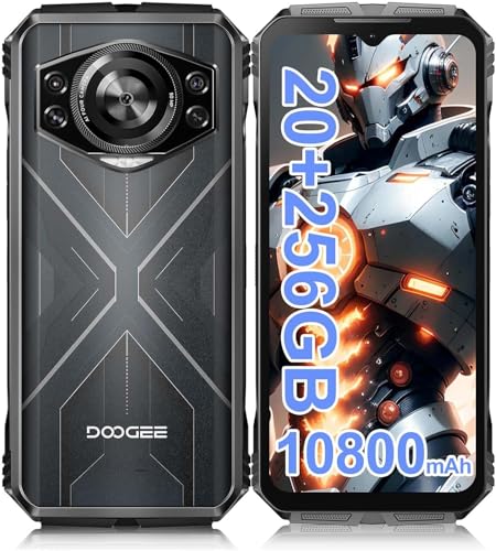 DOOGEE S Cyber Móvel todo-o-terreno (2025) Telefone inquebrável Android 14, 10800 mAh, telemóvel resistente 20 GB + 256 GB/ 6,58" FHD, 50 MP+16 MP câmara dupla 4G
