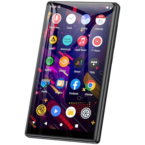 MECHEN 160 GB Leitor MP3 com Bluetooth e WiFi, ecrã táctil MP3 leitor Spotify, Android MTK de 8 núcleos, pré-instalado rádio Audible FM Deezer Amazon Music (H11 Pro)