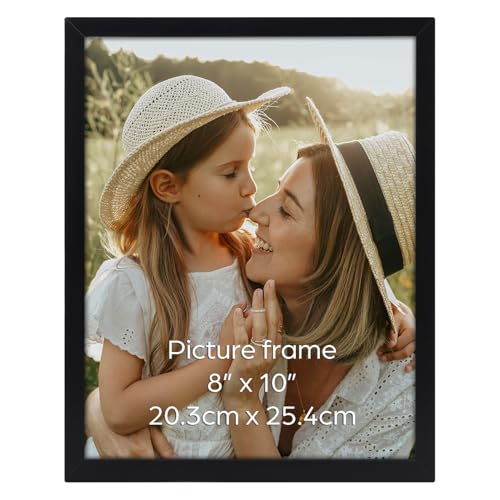 Ditwis Moldura para fotos 20 x 25 cm preto, moldura clássica adequada para fotos, quadros e lembranças, exposição horizontal ou vertical na parede ou mesa