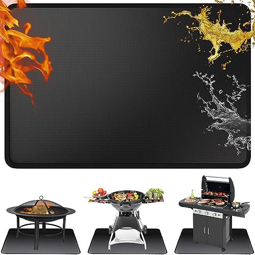 ROCKY&CHAO Tapete para fogueiras 3 camadas tapete de proteção de chão churrasco tapete de churrasco antiderrapante resistente ao calor Fire Pit Mat para churrasqueira exterior jardim terraço