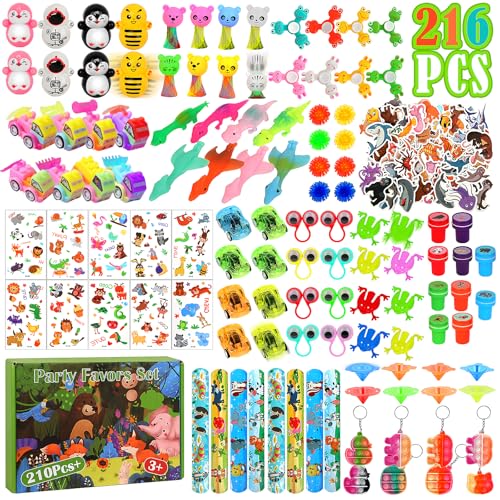 KOMABLEN Enchimento ananás aniversário infantil, 216 peças brinquedos para crianças, pack presentes de aniversário crianças presentes festa para Páscoa, Halloween, Natal, carnaval para meninas meninos
