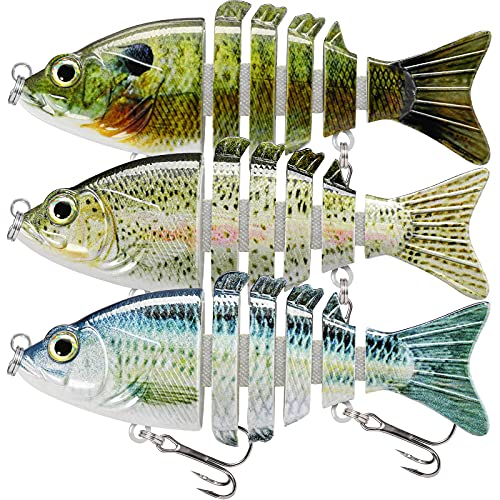 TRUSCEND iscas de pesca para água doce e salgada, Lifelike Swimbait para a truta base, lento afundamento baixo baixo isca de pesca, presente de pesca para homens, pesca familiar Gear