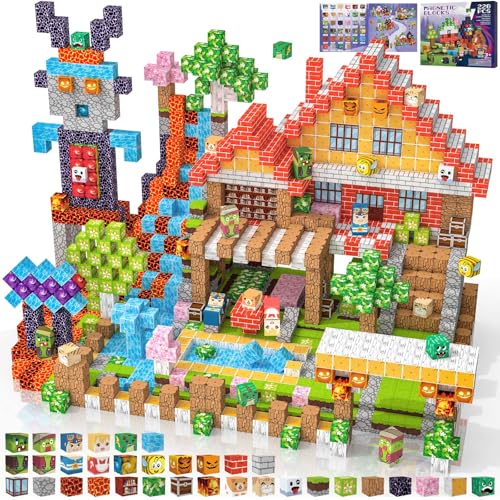 Crifeton Blocos magnéticos construção crianças 220 peças 2 cm, jogo Magnetic Blocks linhas construção, brinquedos Montessori para meninos 4 5 6 7 8 9 10 11 12 presentes de aniversário para meninas